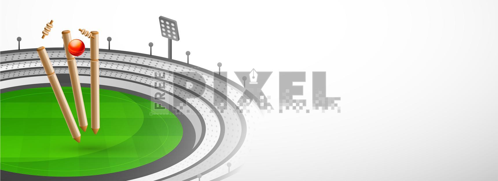 Free Vectors - Website Header Or Banner Design With Cricket Equipments ...