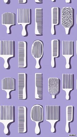 Free Illustrations - Hair Comb Seamless Pattern Background. | FreePixel.com
