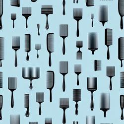 Free Illustrations - Hair Comb Seamless Pattern Background. | FreePixel.com