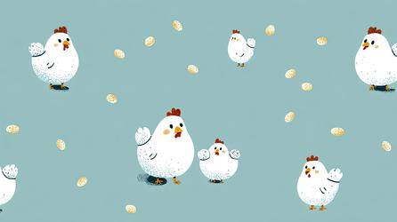 Free Illustrations - Chicken Pattern On Blue Background | FreePixel.com