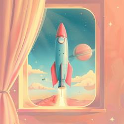 Free 3D Images - 3D Rendering Of A Colorful Rocket | FreePixel.com