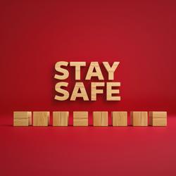Free Illustrations - Stay Safe Signboard At Street Side Illustration ...