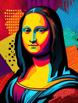 Free Illustrations - Mona Lisa Pop Art | FreePixel.com