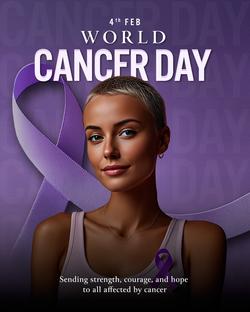 Free Photos - World Cancer Day Awareness Poster Template With Purple ...