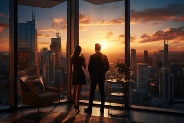 Free Photos - Sunset Over The City - A Couple Enjoying A Stunning View |  FreePixel.com