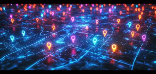 Free Photos - Neon Map Pins On A City Map | FreePixel.com