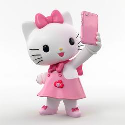 Free Photos - Cute Hello Kitty Pink Dress-up Doll Taking A Selfie With Her  Pink Cell Phone | FreePixel.com