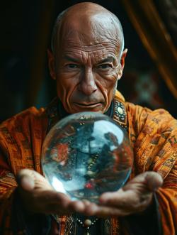 Free Photos - Mystical Fortune Teller Gazing Into Glowing Crystal Ball ...
