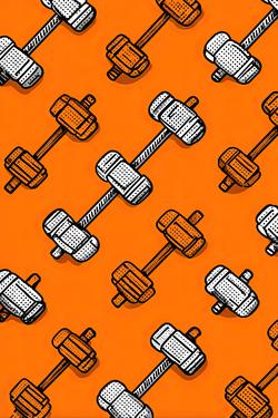 Free Illustrations - Dumbbell Pattern Background | FreePixel.com
