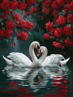 Free Photos - Swans In A Lake With Cherry Blossoms | FreePixel.com