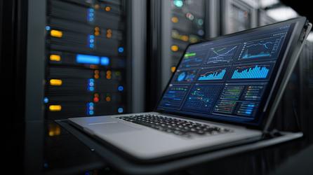 Free Photos - Laptop Screen Displaying Business Analytics In Server ...