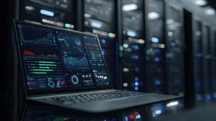 Free Photos - Laptop Screen Displaying Business Analytics In Server ...