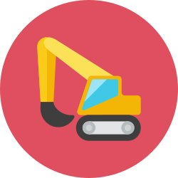 Free Icons - Flat Design Of A Dumper Truck Icon In Yellow And Orange ...