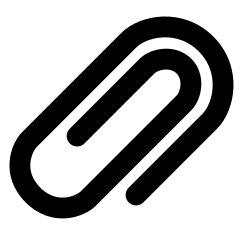 Free Svg - Paper Clamp Icon In Gray Color. | FreePixel.com