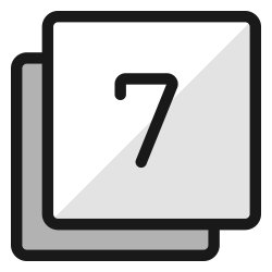 Free Svg - Number Seven Icon | FreePixel.com