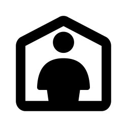Free Icons - Person At Home With Check Mark Icon In Black Line Art ...