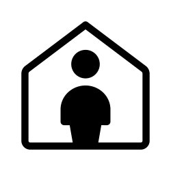 Free Icons - Person At Home With Check Mark Icon In Black Line Art ...