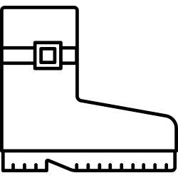 Flat Style Boot Icon In Line Art. | FreePixel.com