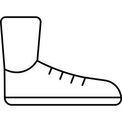 Flat Style Boot Icon In Line Art. | FreePixel.com