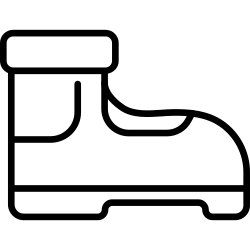 Flat Style Boot Icon In Line Art. | FreePixel.com