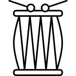 Free Svg - Conga Drum Icon In Black Outline. | FreePixel.com