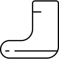 Flat Style Boot Icon In Line Art. | FreePixel.com