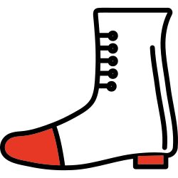 Flat Style Boot Icon In Line Art. | FreePixel.com