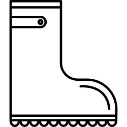 Flat Style Boot Icon In Line Art. | FreePixel.com